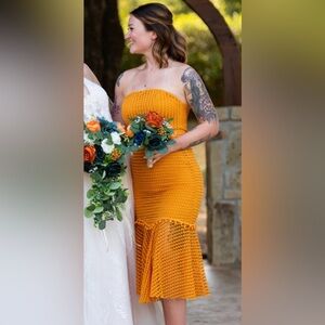 Orange mermaid dress